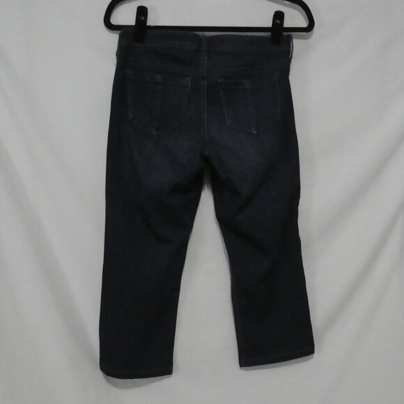 R JEANS Petites | size 26P | Classic Dark Wash Straight Leg Jeans - Picture 2 of 16